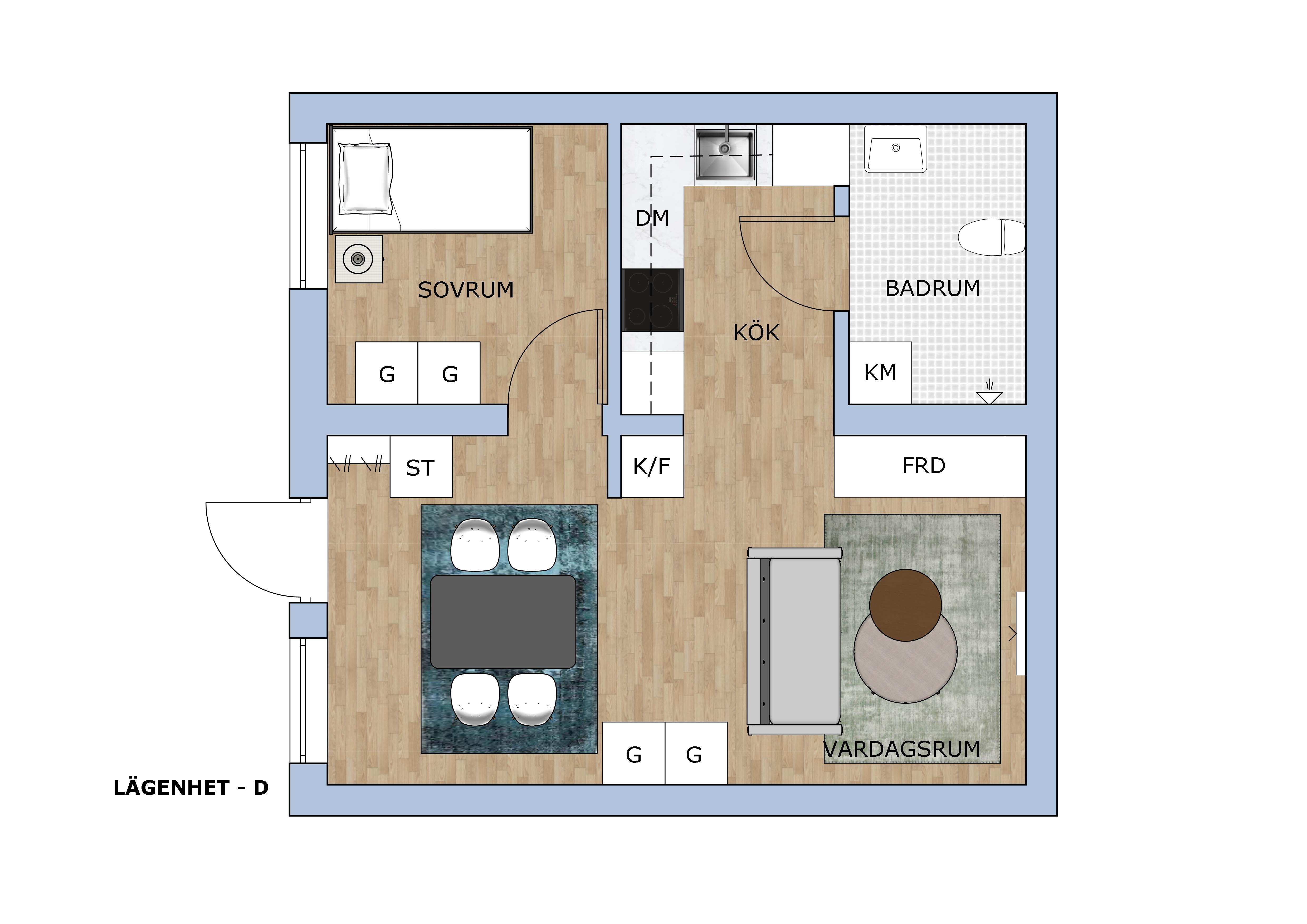 Lägenhet, 2 rooms, 43 sqm, Morgongåva – bild 6