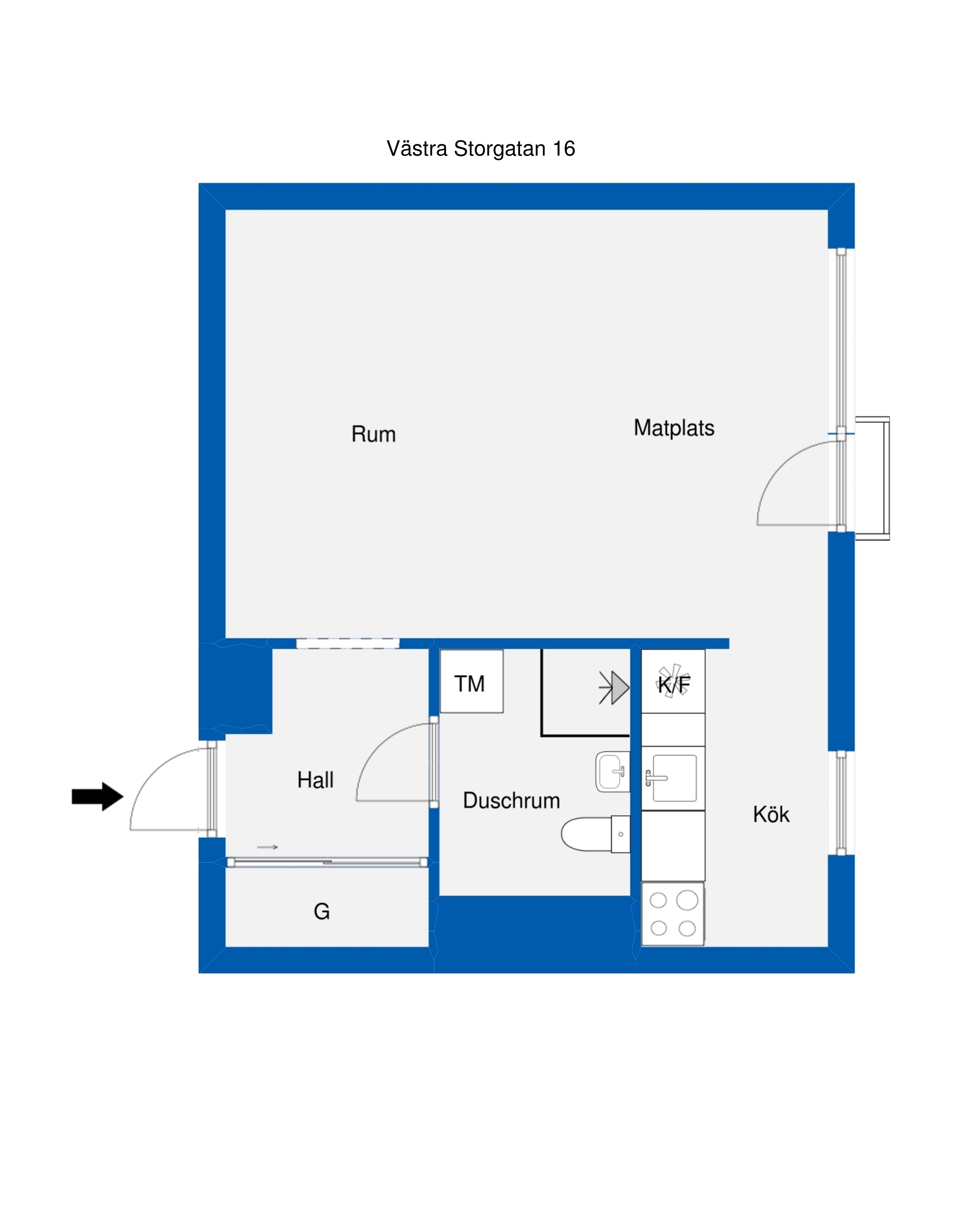 Lägenhet, 1 rooms, 28 sqm, Eskilstuna – bild 2