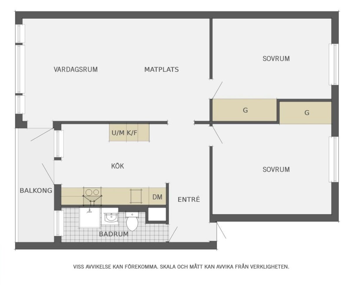 Lägenhet, 3 rooms, 76 sqm, Kristianstad – Kristianstad