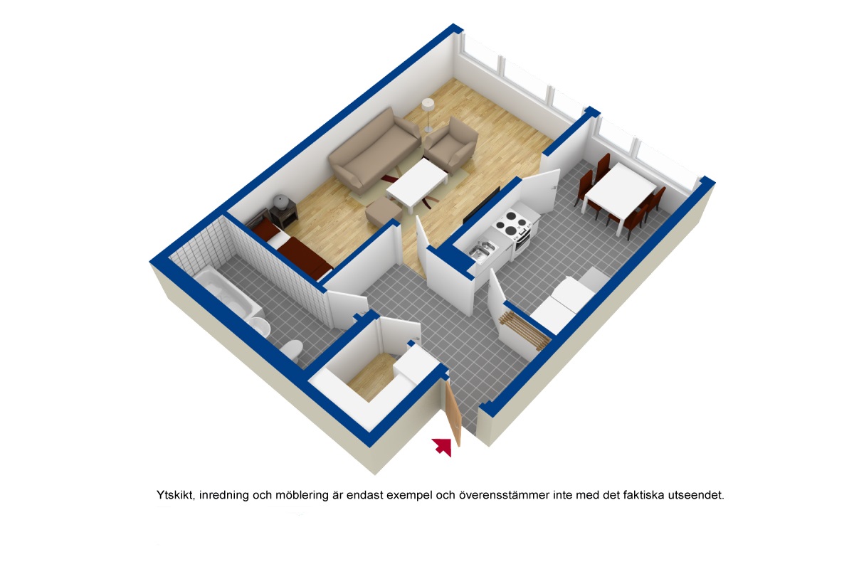 Lägenhet, 1 rooms, 50 sqm, Borås – bild 3