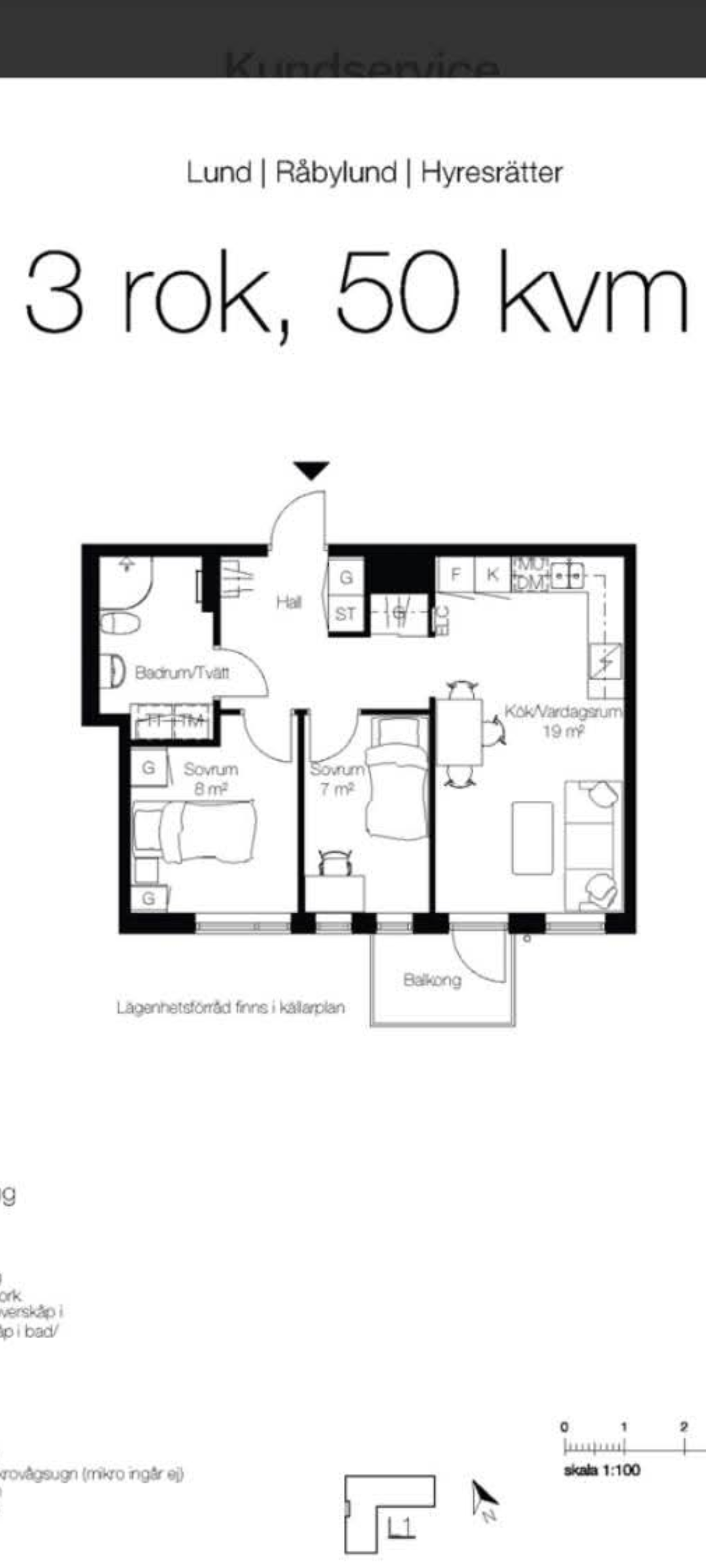 3 rok · 49 m² i Lund – Lund