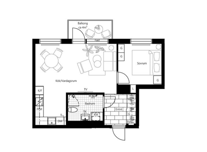 Lägenhet, 2 rooms, 49 sqm, Solna – bild 5