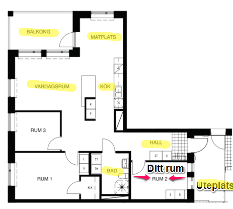 Lägenhet, 1 rooms, 10 sqm, Handen