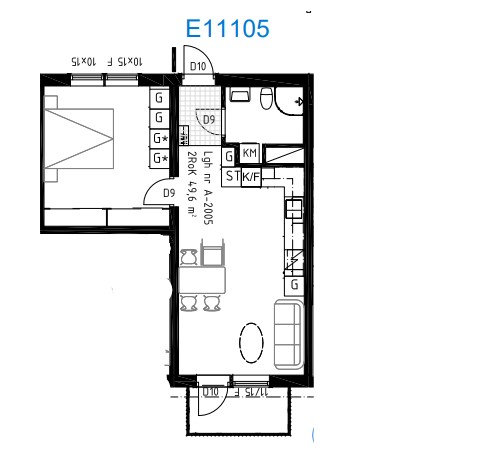 2 rok · 49 m² i Eksjö – bild 15