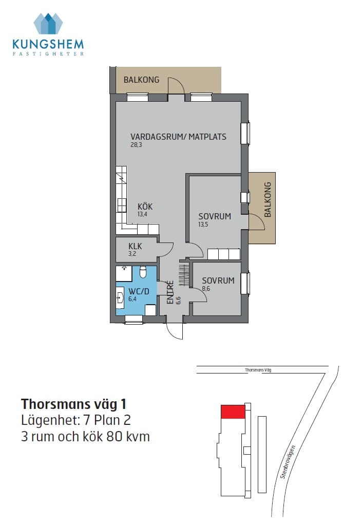 3 rok · 80 m² i Nyköping – bild 3