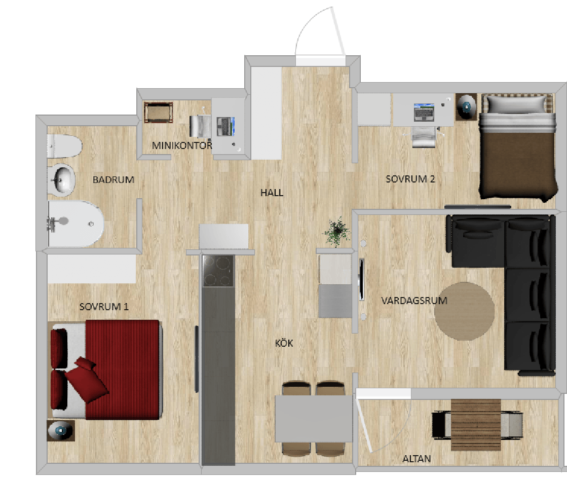 Lägenhet, 3 rooms, 59 sqm, Täby