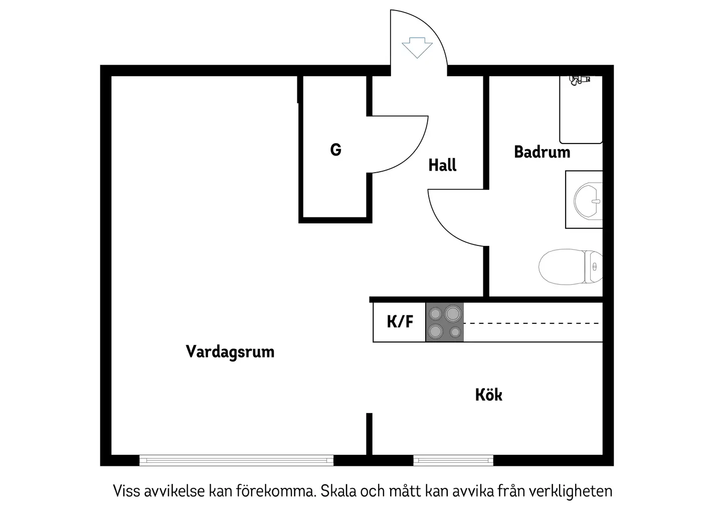 Lägenhet, 2 rooms, 36 sqm, Solna