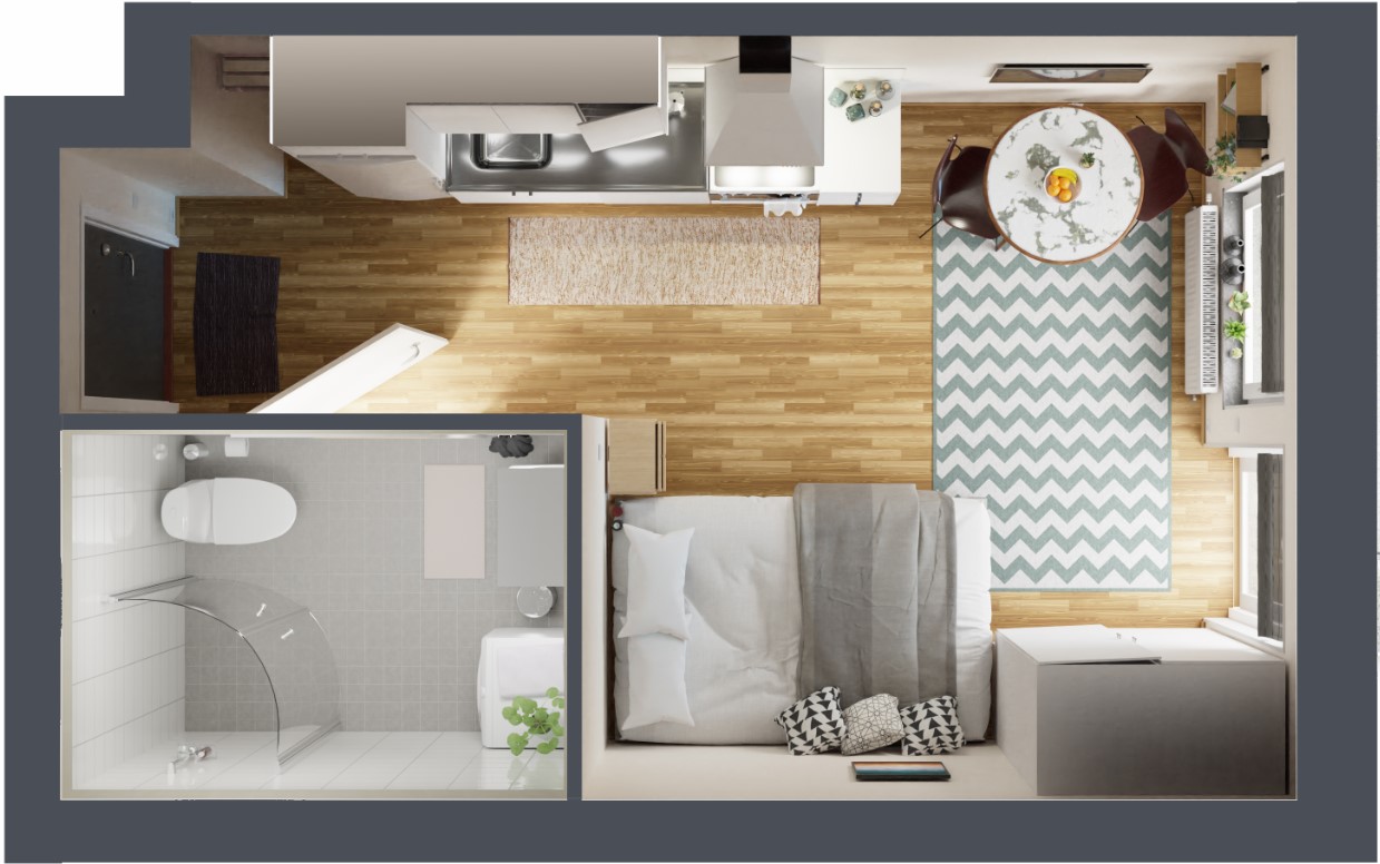 Lägenhet, 1 rooms, 22 sqm, Sollentuna