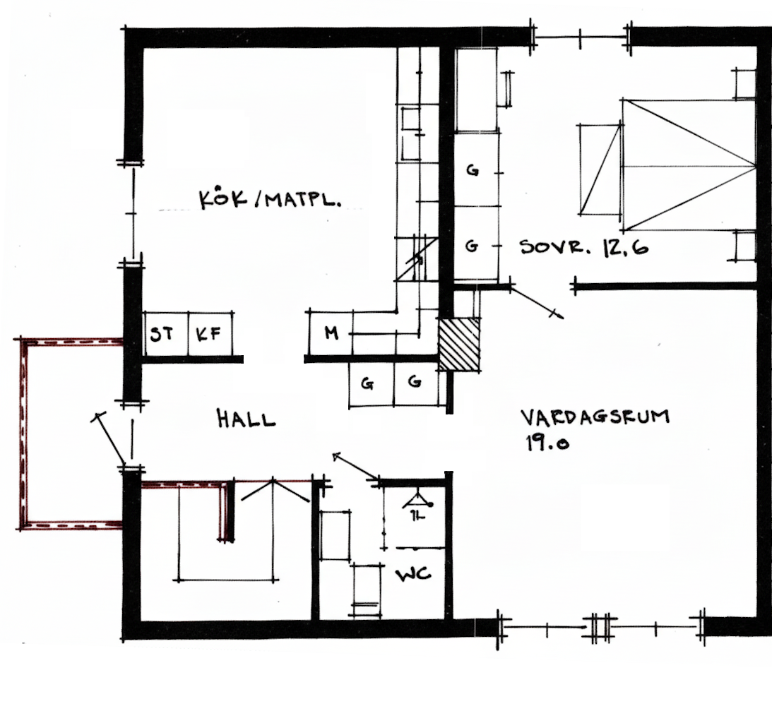Lägenhet, 2 rooms, 67 sqm, Vrigstad – bild 2