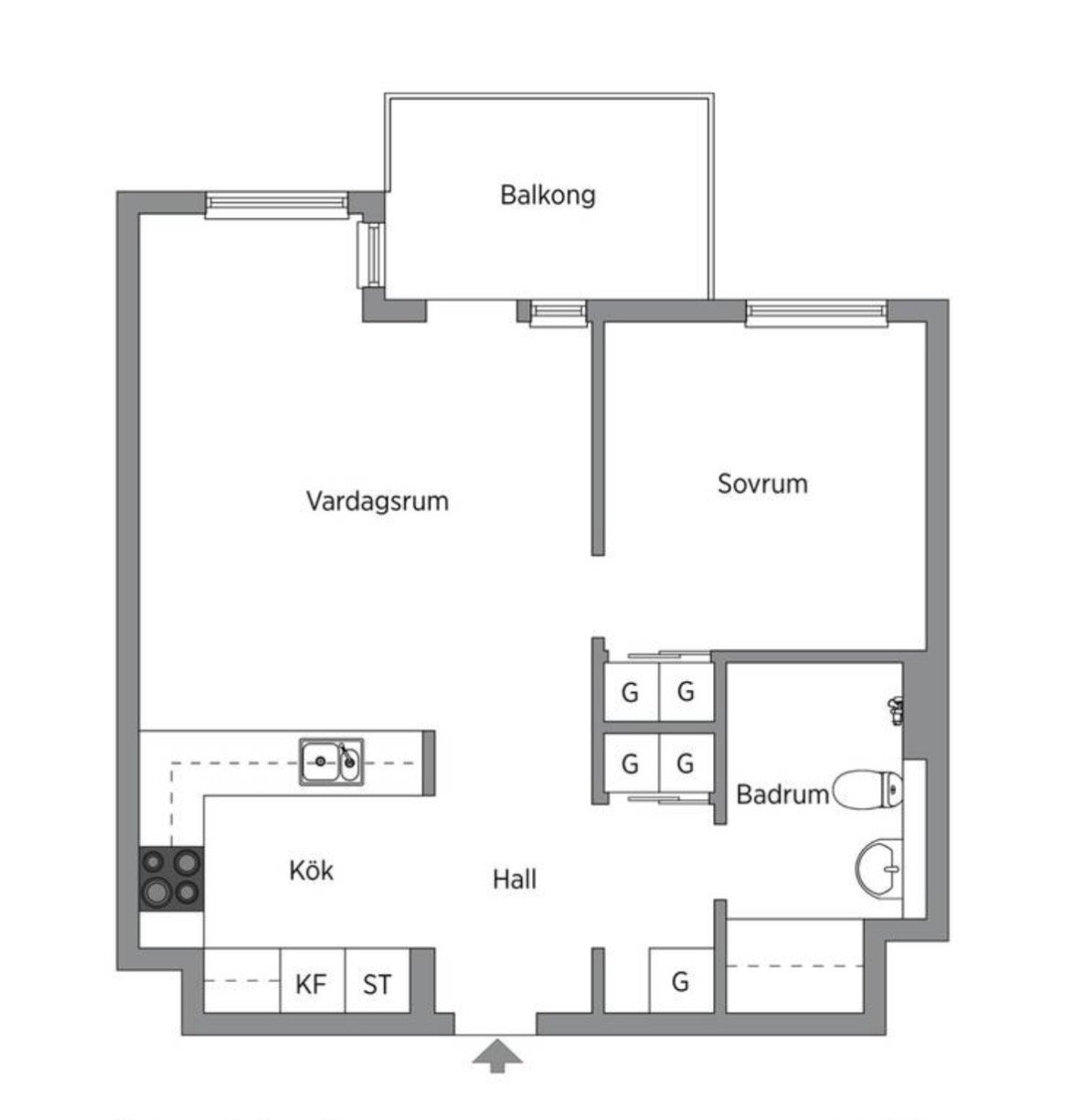 Lägenhet, 2 rooms, 49 sqm, Vällingby