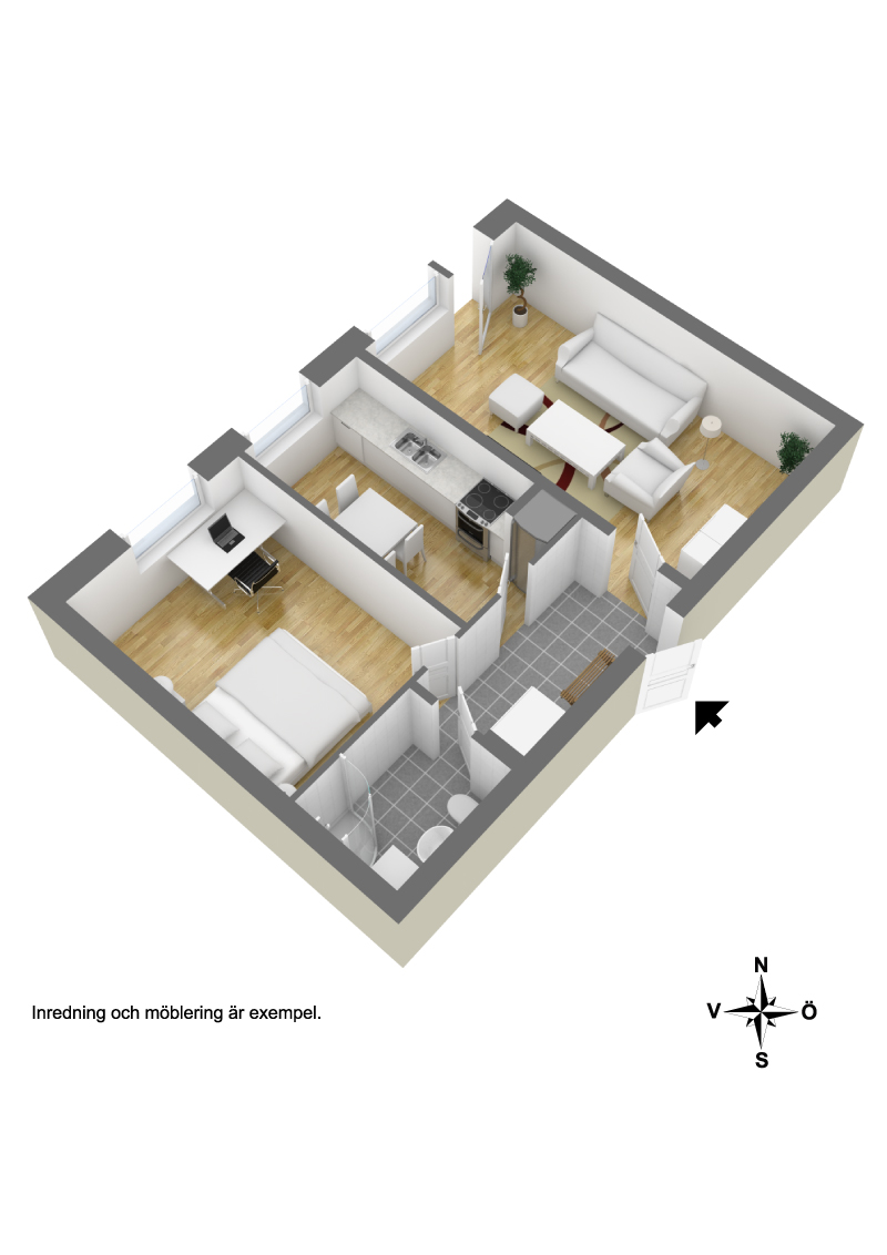 Lägenhet, 2 rooms, 51 sqm, Borås – bild 2