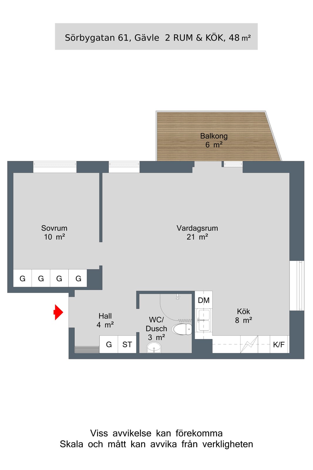2 rok · 49 m² i Gävle – bild 5