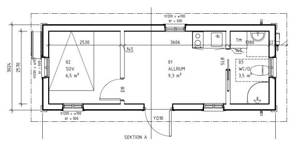 Stuga, 2 rooms, 19 sqm, Täby – bild 2