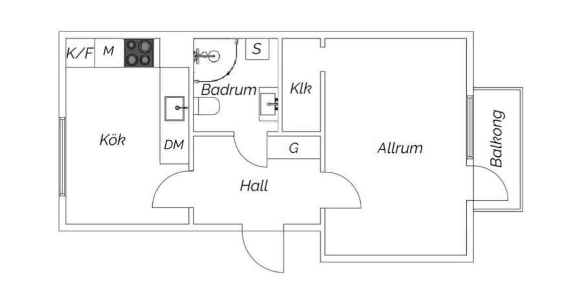 Lägenhet, 1 rooms, 37 sqm, Göteborg