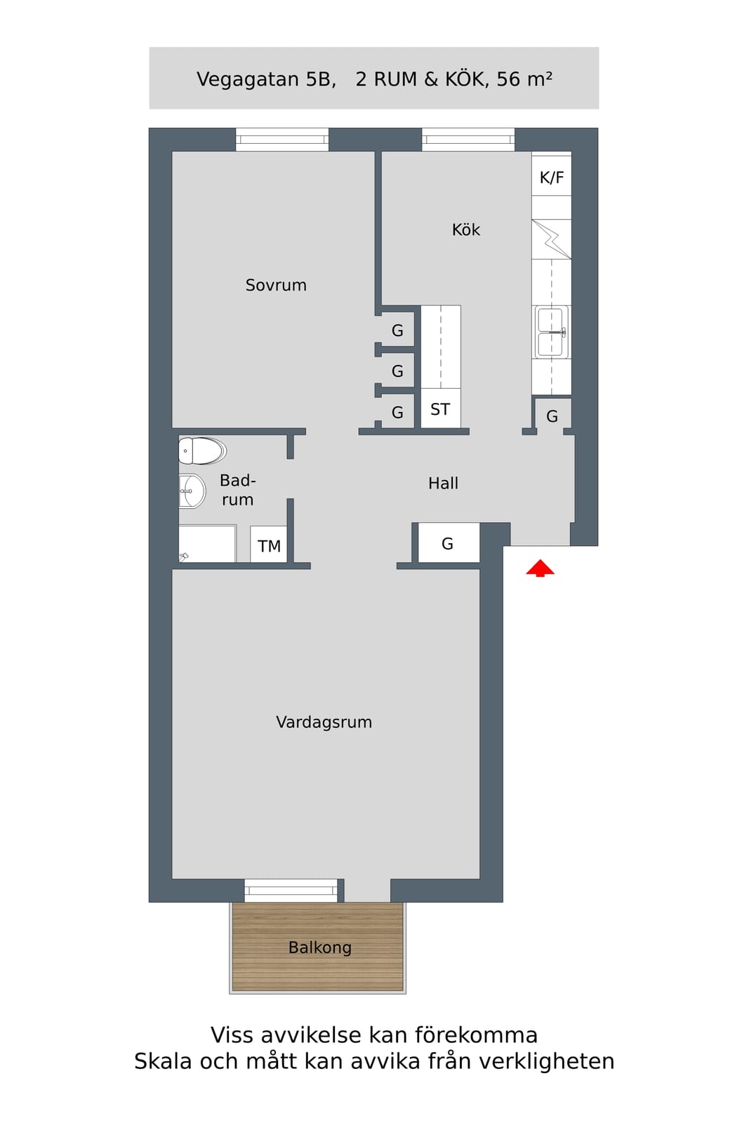 2 rok · 56 m² i Tranås – bild 6