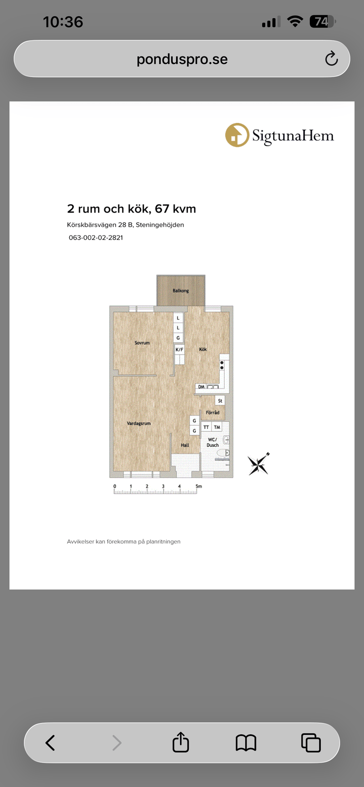 Lägenhet, 2 rooms, 67 sqm, Steningehöjden