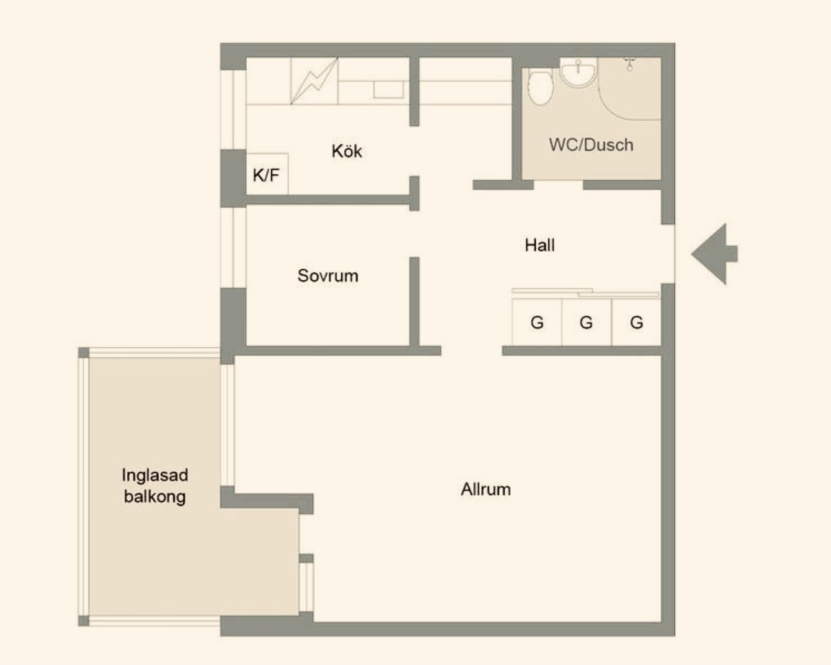 2 rok · 41 m² i Mariestad – bild 3
