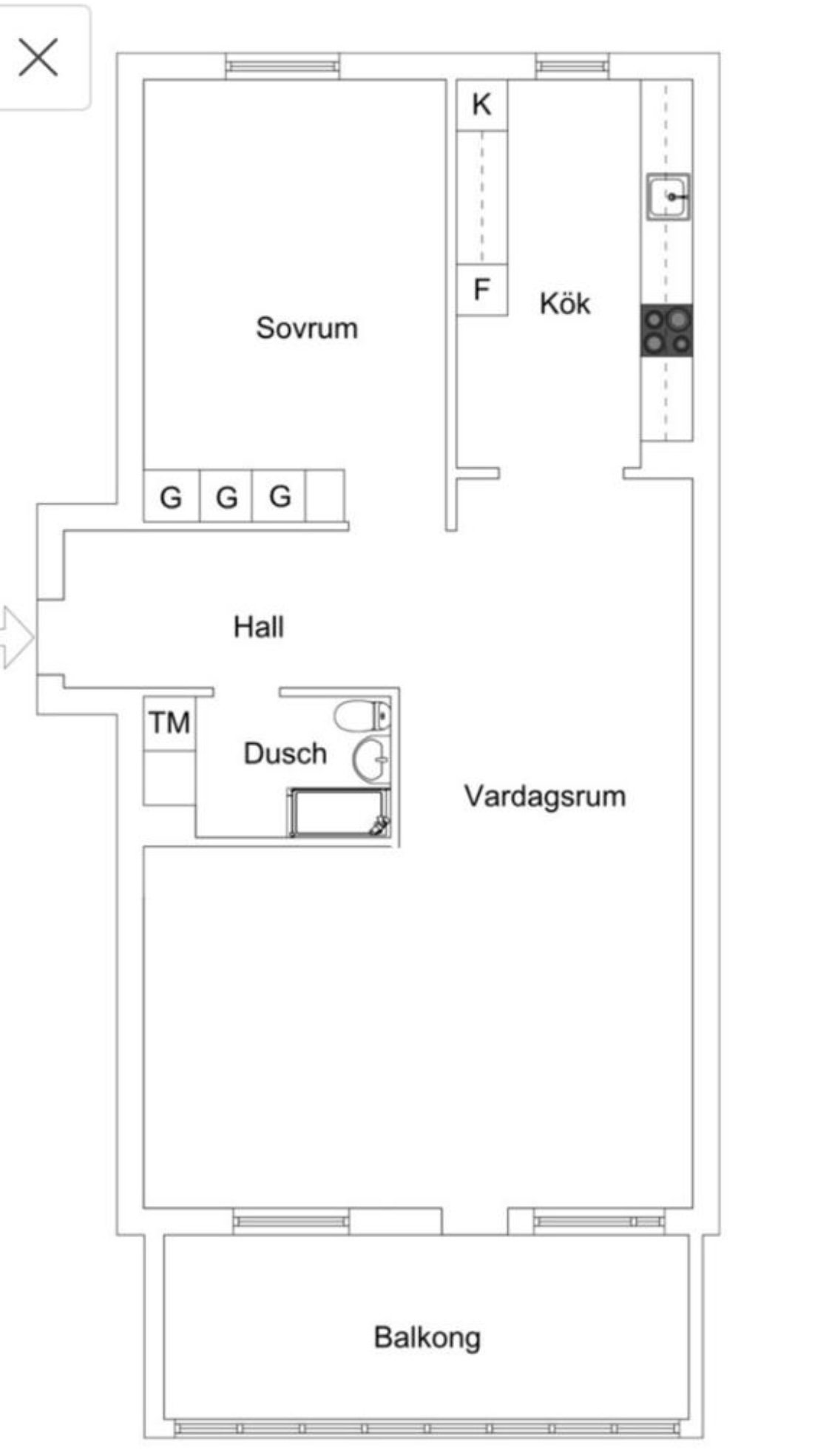 Lägenhet, 2 rooms, 70 sqm, Helsingborg