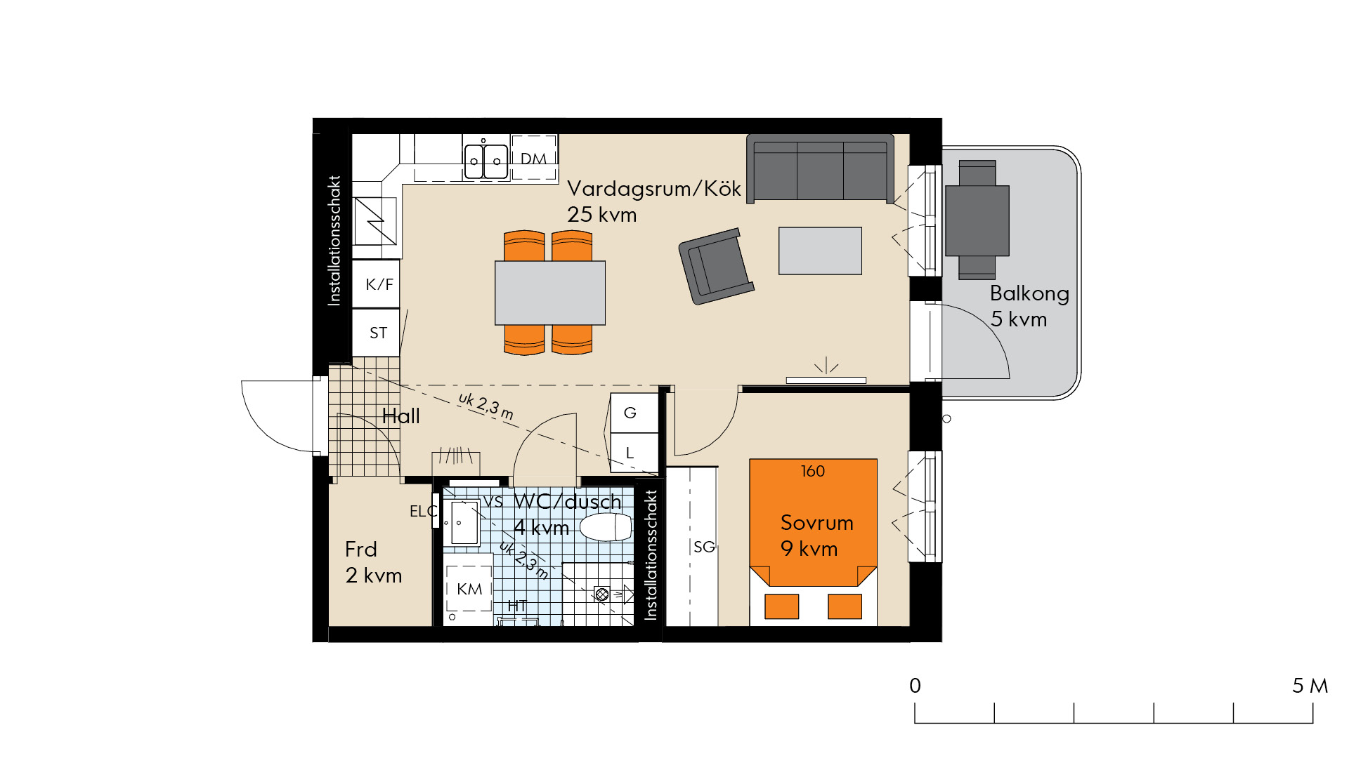 Lägenhet, 2 rooms, 44 sqm, Limhamn – bild 7