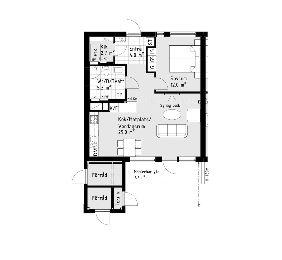 2 rok · 60 m² i Växjö – bild 6