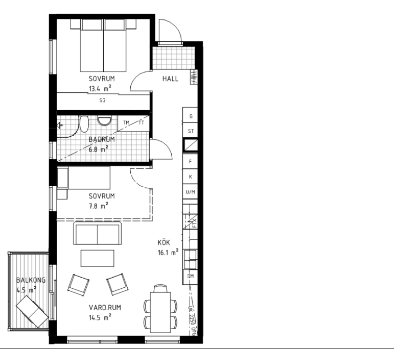 Lägenhet, 3 rooms, 68 sqm, Skärhamn – bild 7