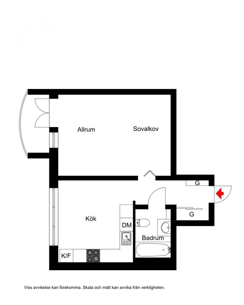 Lägenhet, 1 rooms, 40 sqm, Helsingborg – bild 20