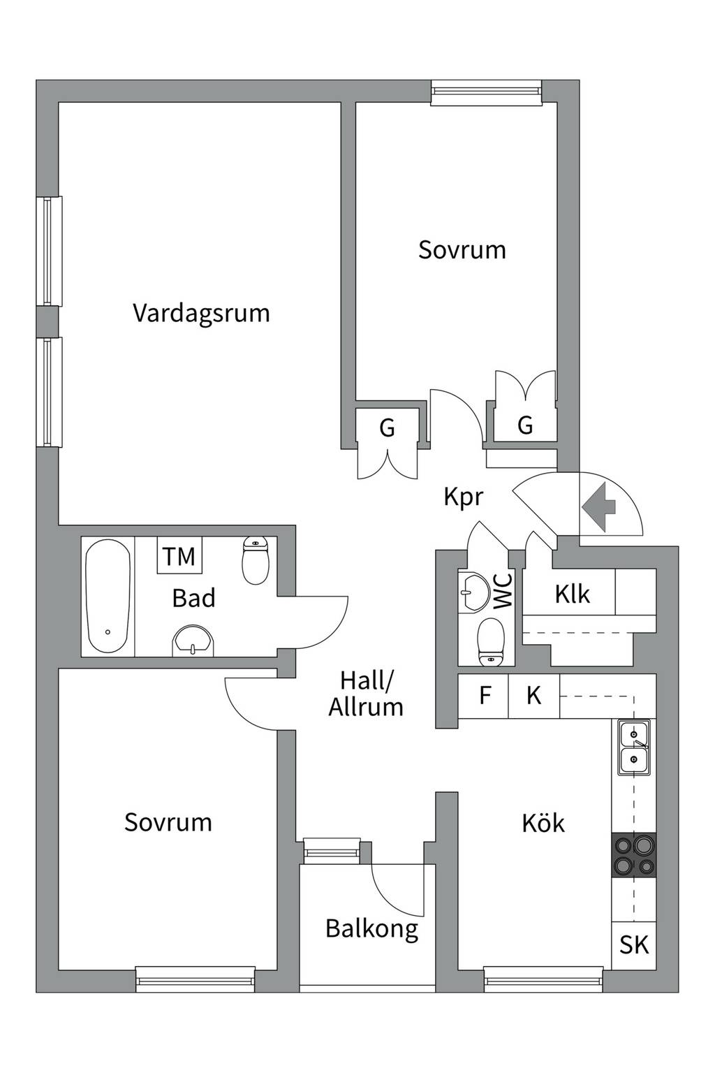 Lägenhet, 3 rooms, 78 sqm, Västerås – bild 6