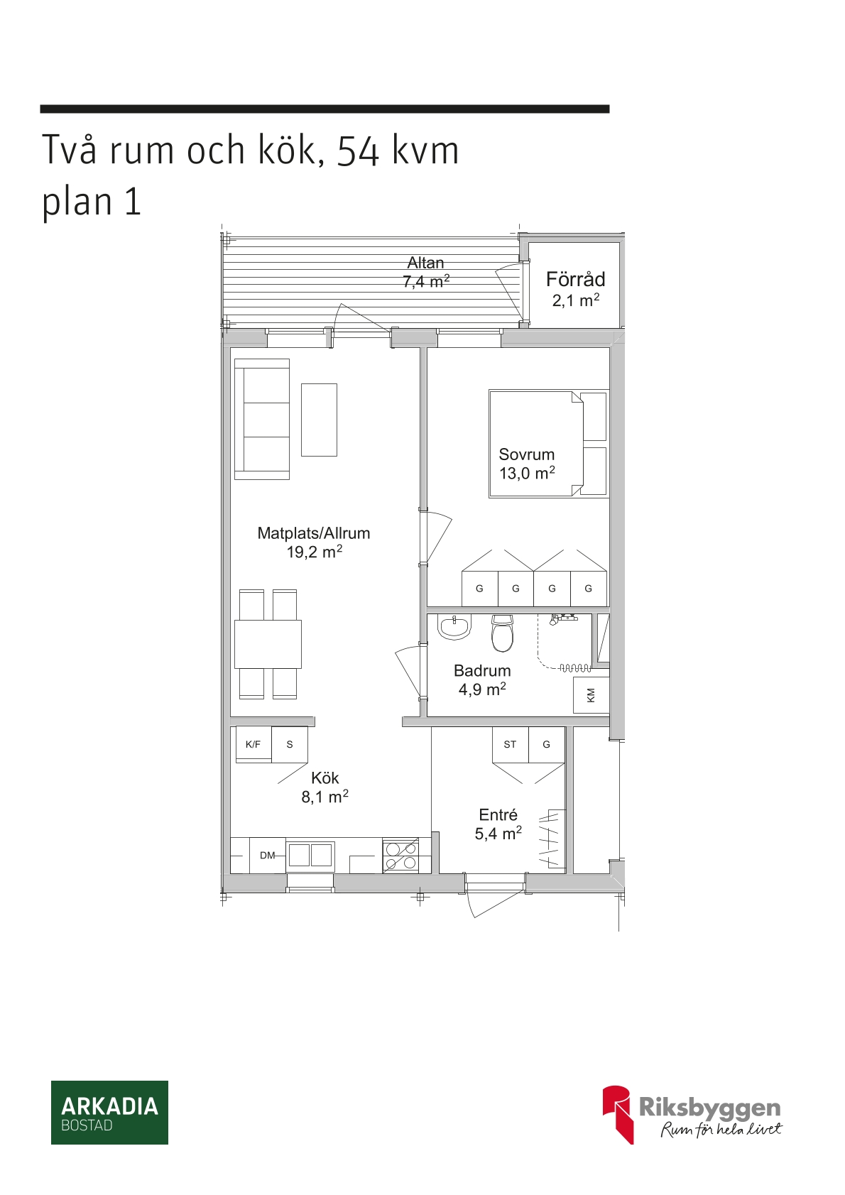 2 rok · 54 m² i Kåge – bild 13