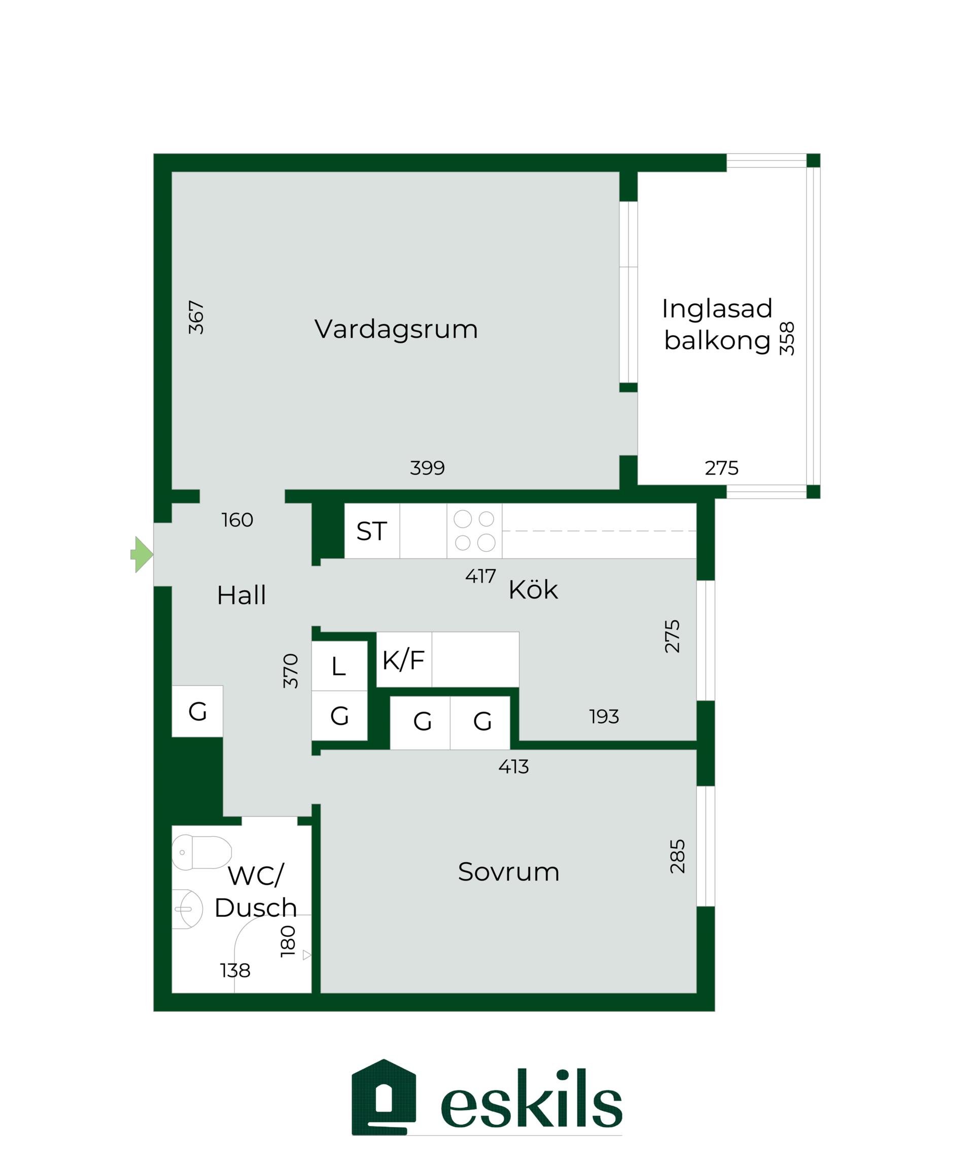 Lägenhet, 2 rooms, 52 sqm, Eskilstuna – bild 11