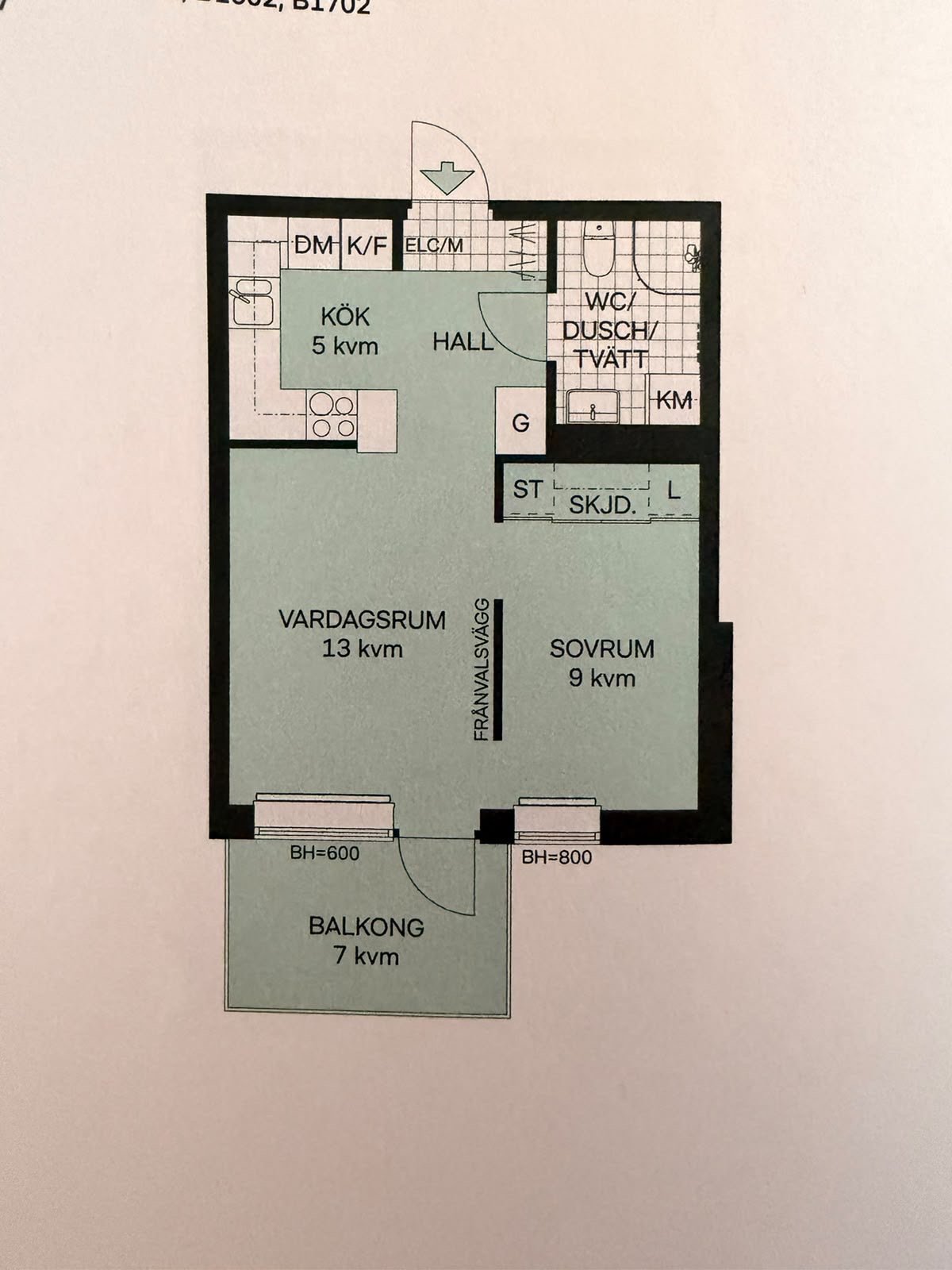 Lägenhet, 2 rooms, 38 sqm, Linköping