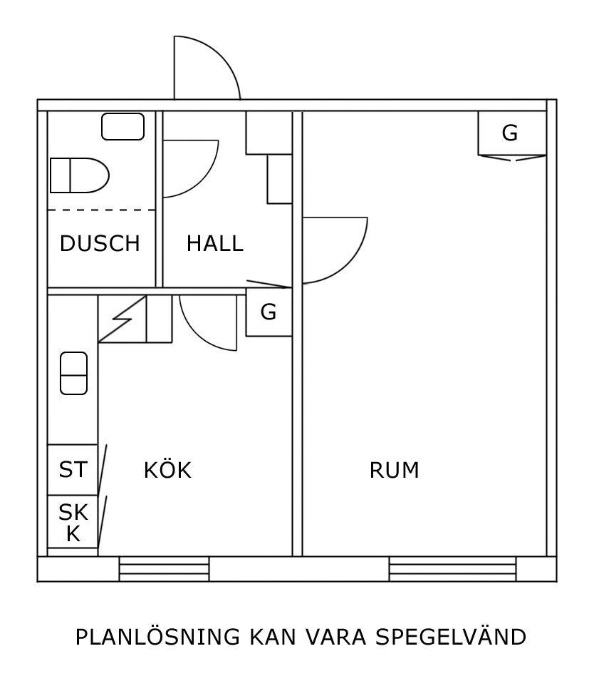 Lägenhet, 1 rooms, 31 sqm, Flen – bild 5