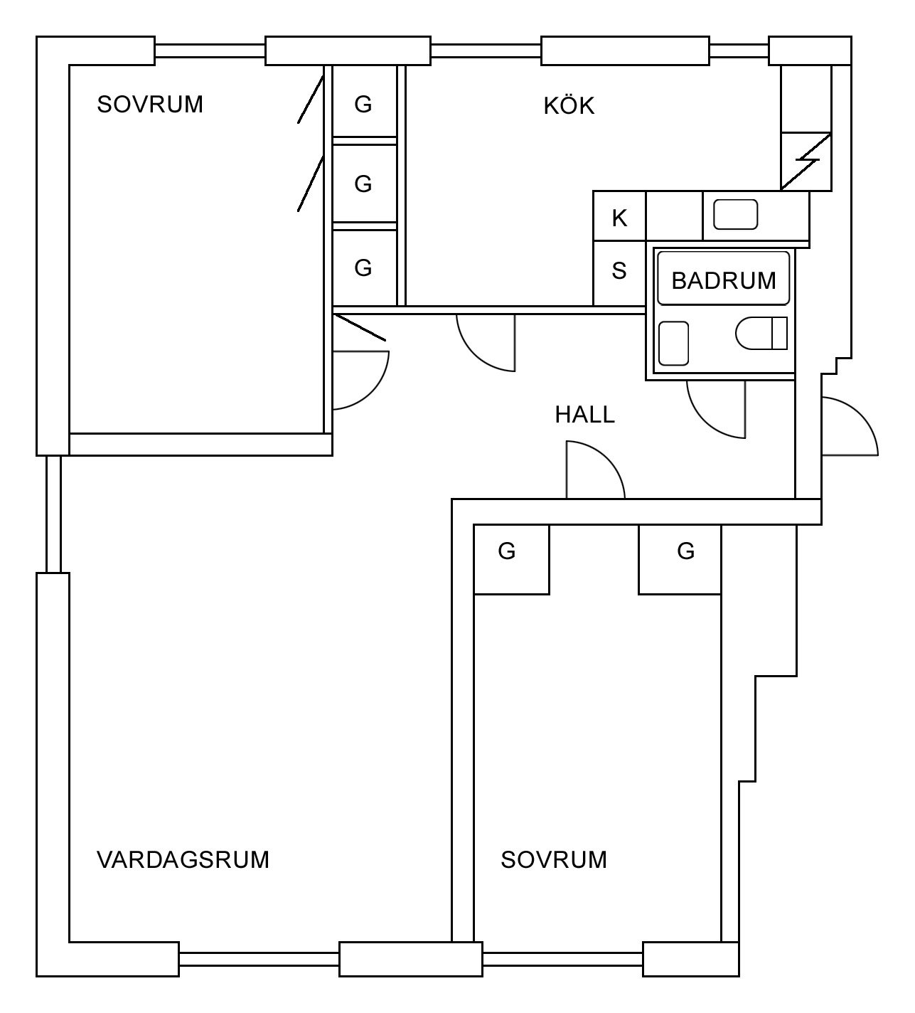 Lägenhet, 3 rooms, 84 sqm, Malmköping – bild 2
