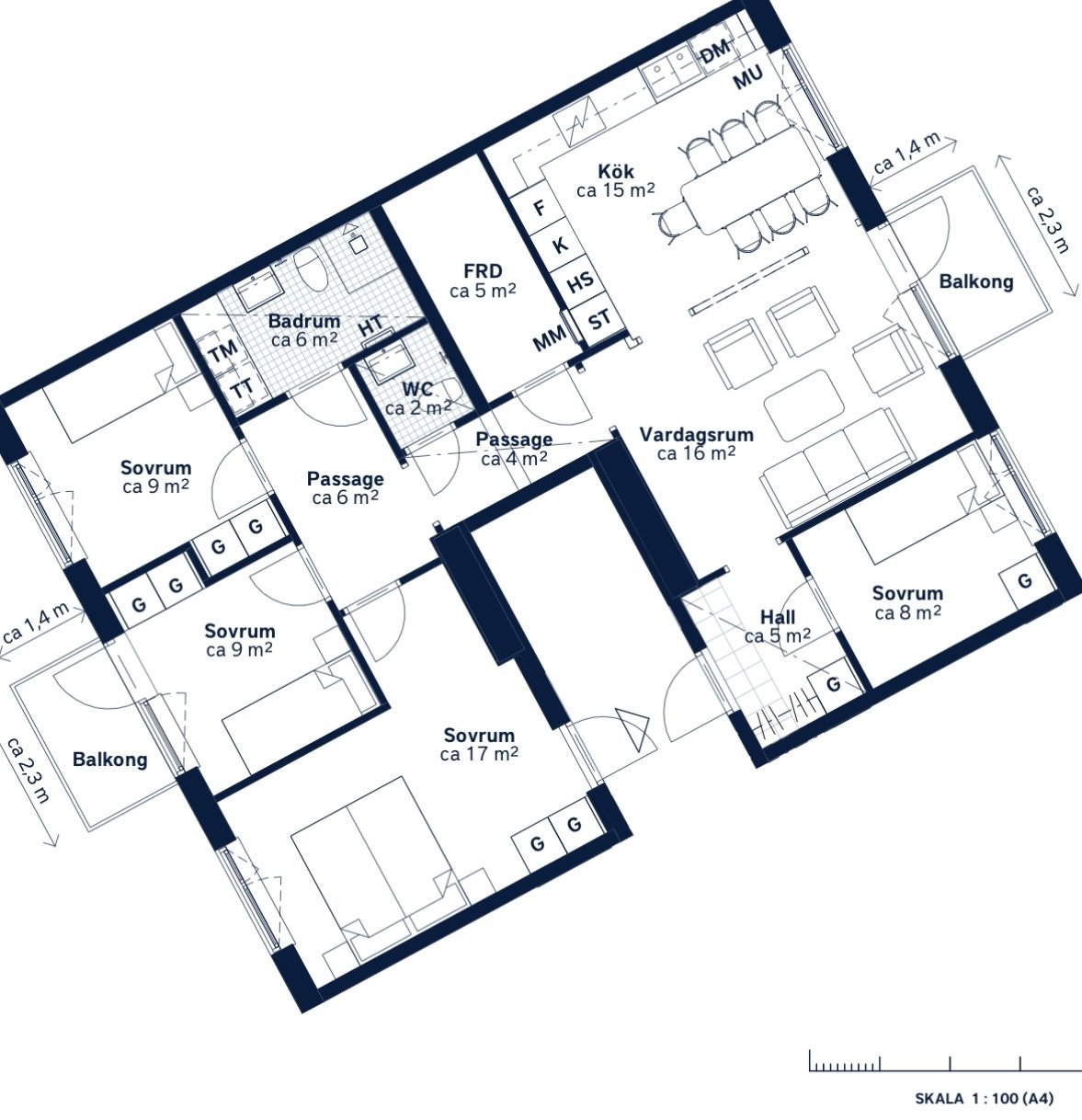 Lägenhet, 4 rooms, 100 sqm, Åkersberga – Åkersberga