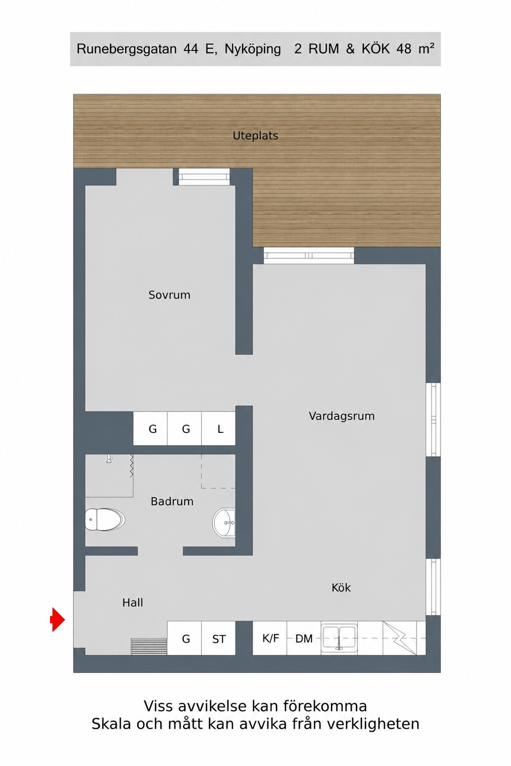 2 rok · 48 m² i Nyköping – bild 9