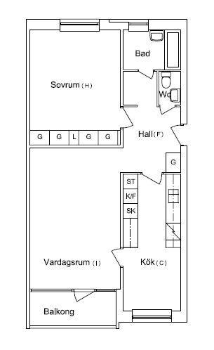 2 rok · 67 m² i Halmstad – bild 2