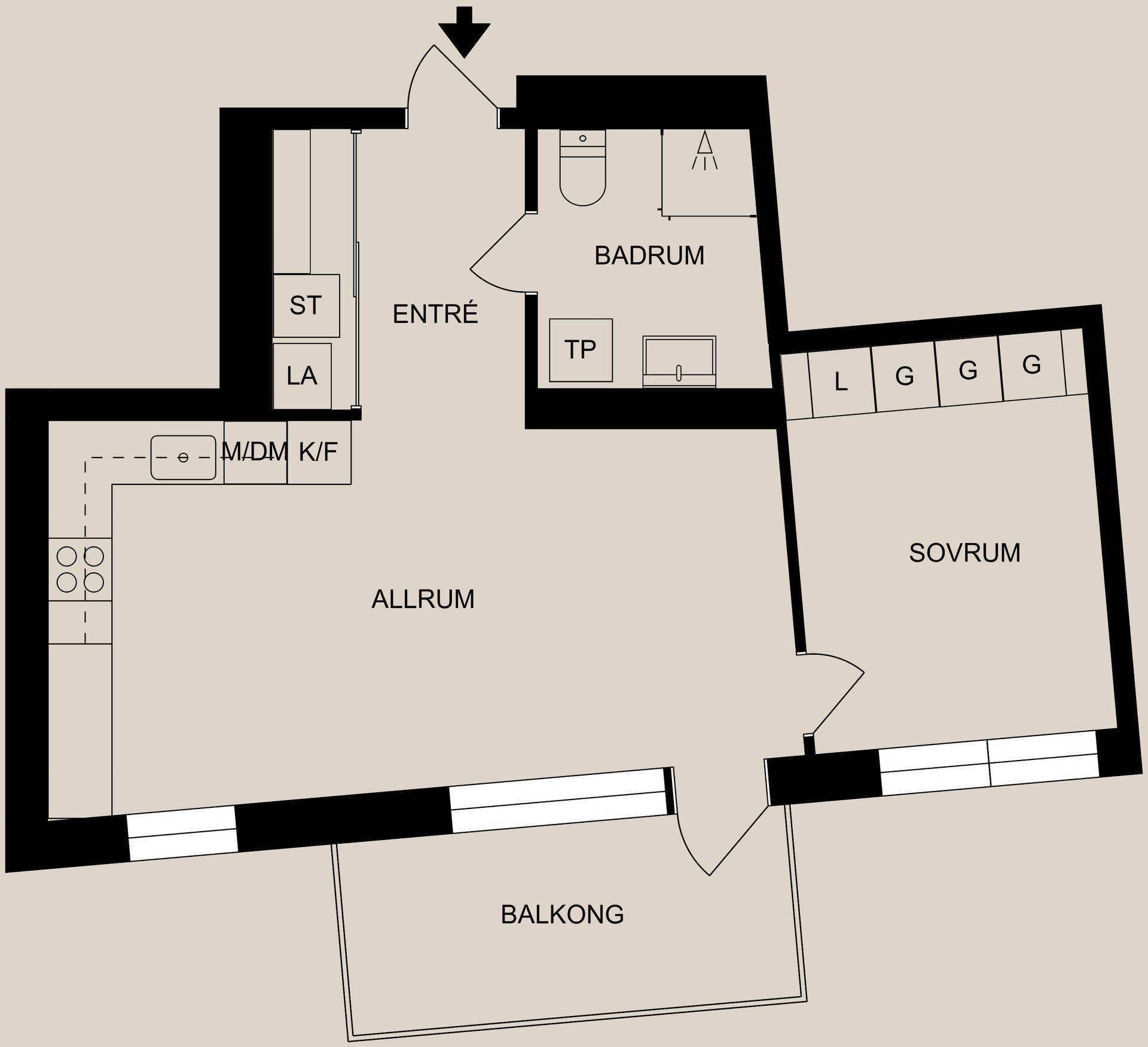 Lägenhet, 2 rooms, 48 sqm, Norrköping – bild 8