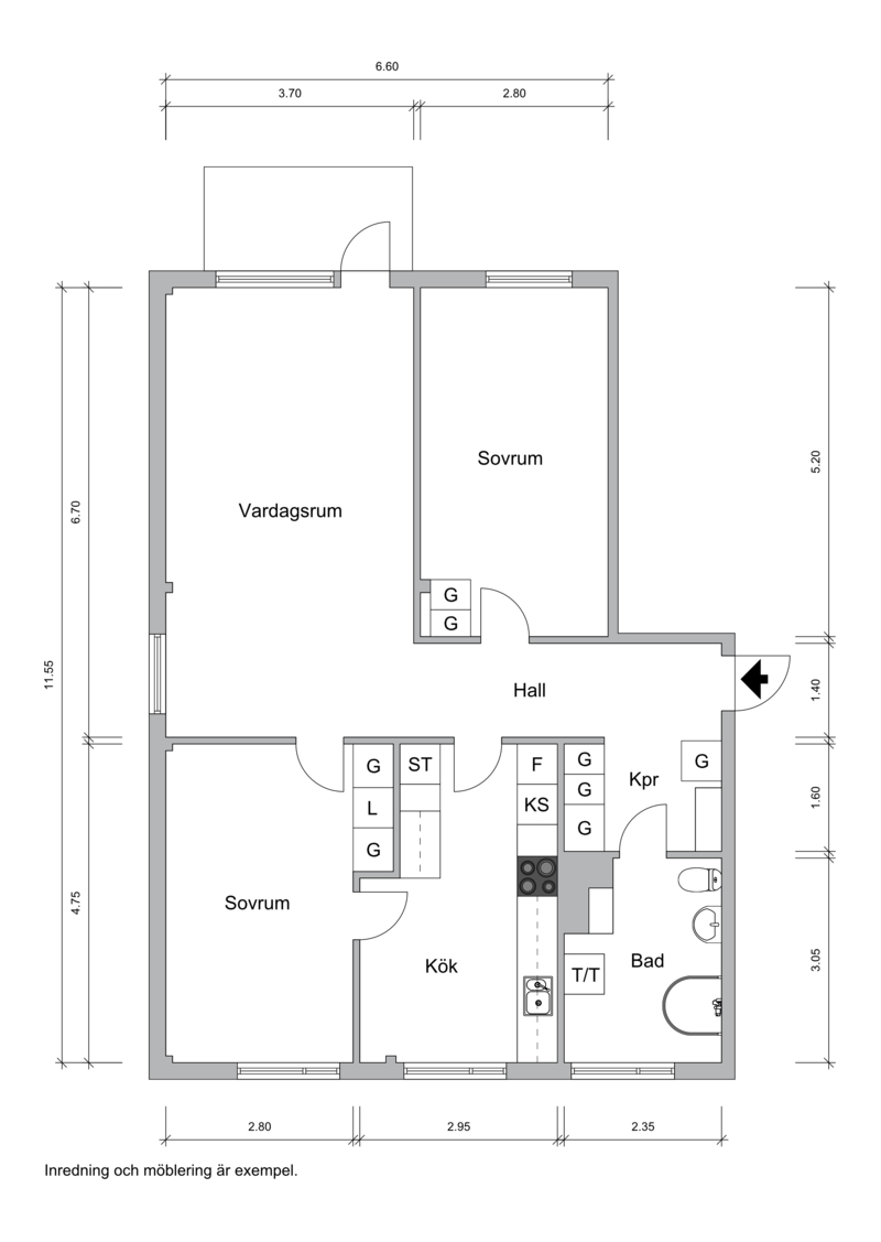 Lägenhet, 3 rooms, 83 sqm, Linköping – bild 2