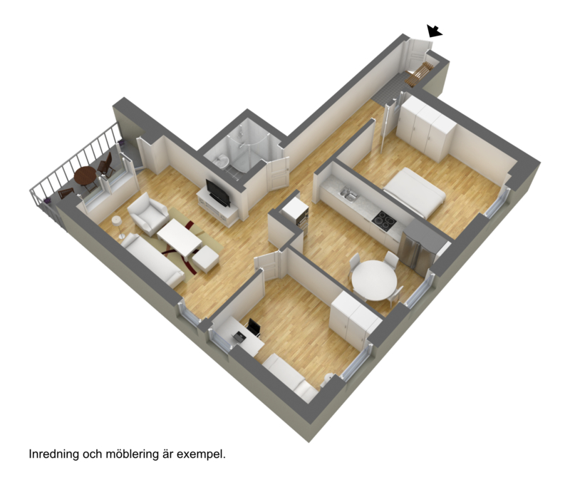 Lägenhet, 3 rooms, 79 sqm, Borås – bild 2