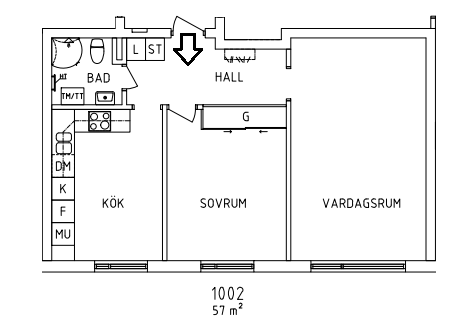 2 rok · 57 m² i Norrköping – bild 8
