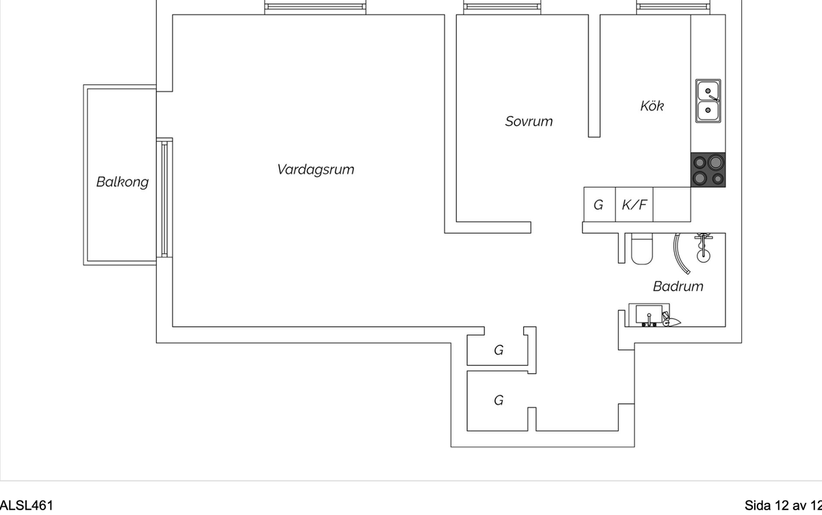 Lägenhet, 2 rooms, 43 sqm, Örebro – bild 2