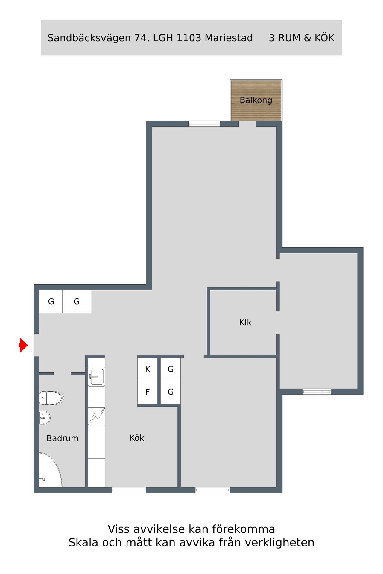 3 rok · 68 m² i Mariestad – bild 5