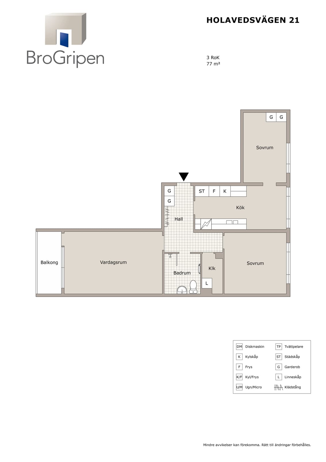 Lägenhet, 3 rooms, 77 sqm, Lidingö