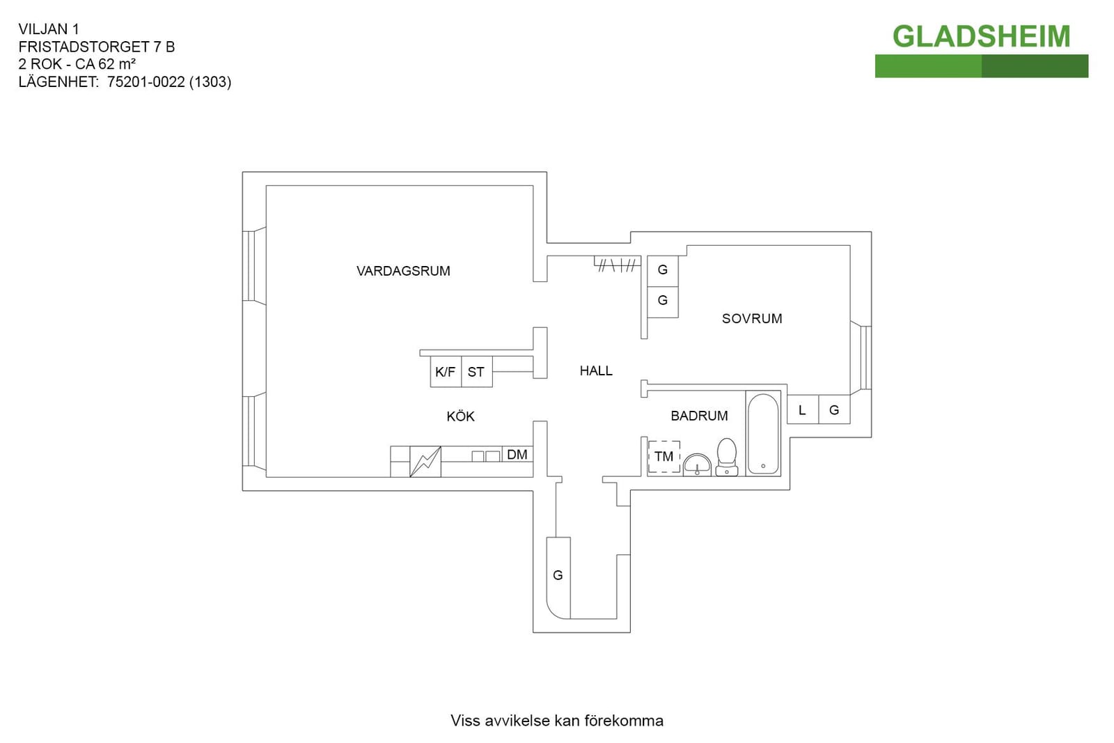 2 rok · 62 m² i Eskilstuna – bild 5