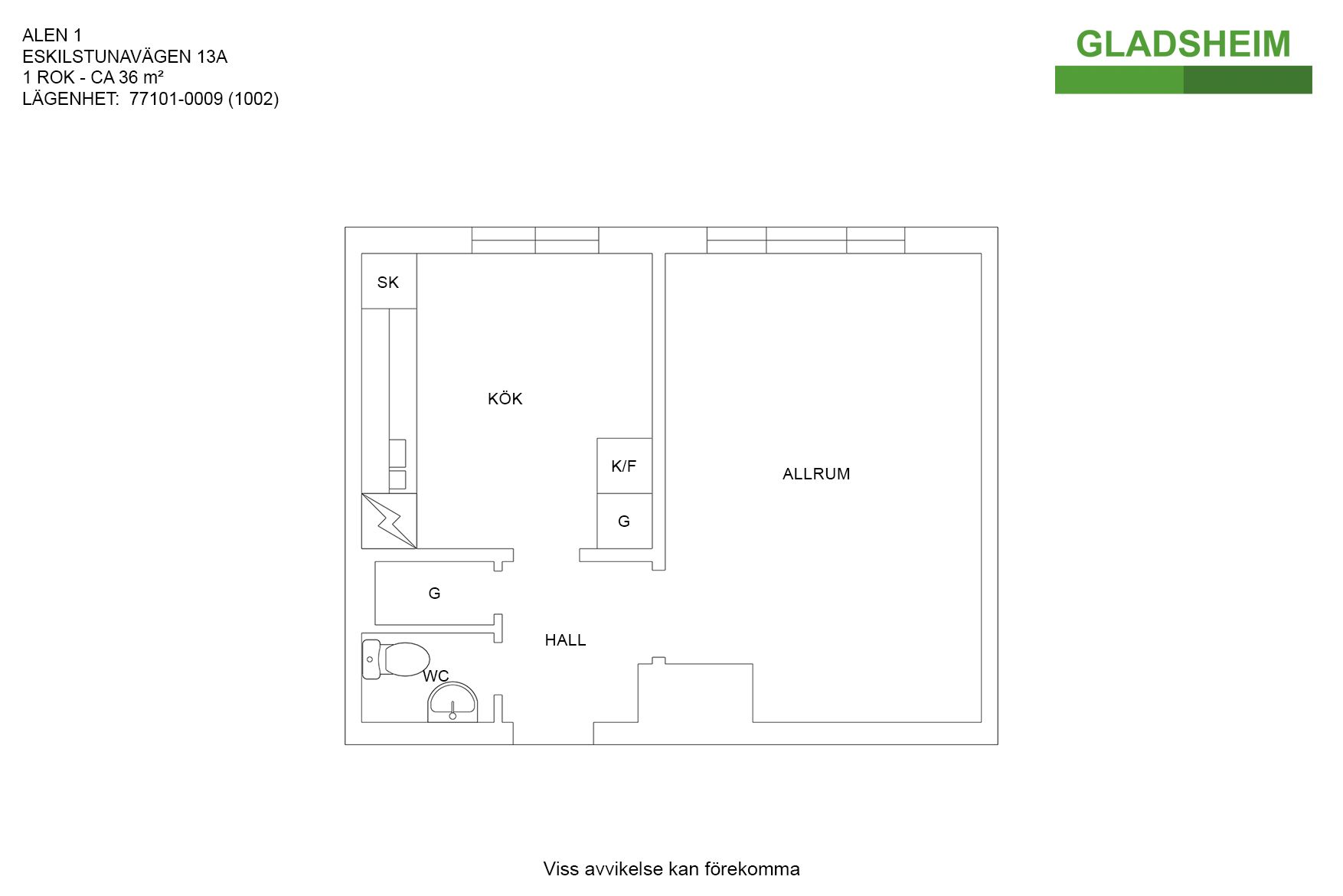 Lägenhet, 1 rooms, 36 sqm, Torshälla – bild 5