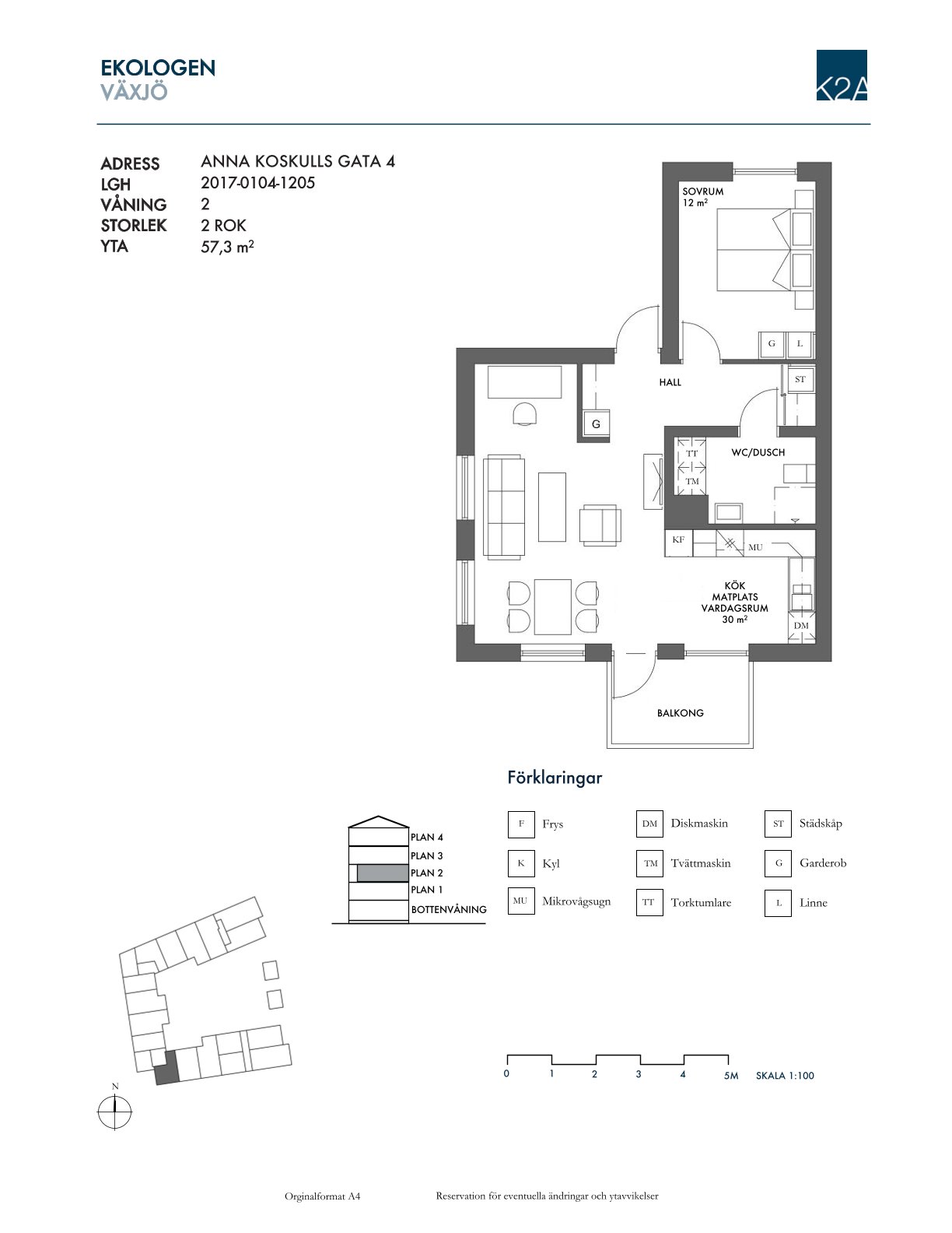 2 rok · 57 m² i Växjö – bild 10