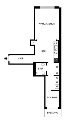 Lägenhet, 2 rooms, 47 sqm, Stockholm – bild 9