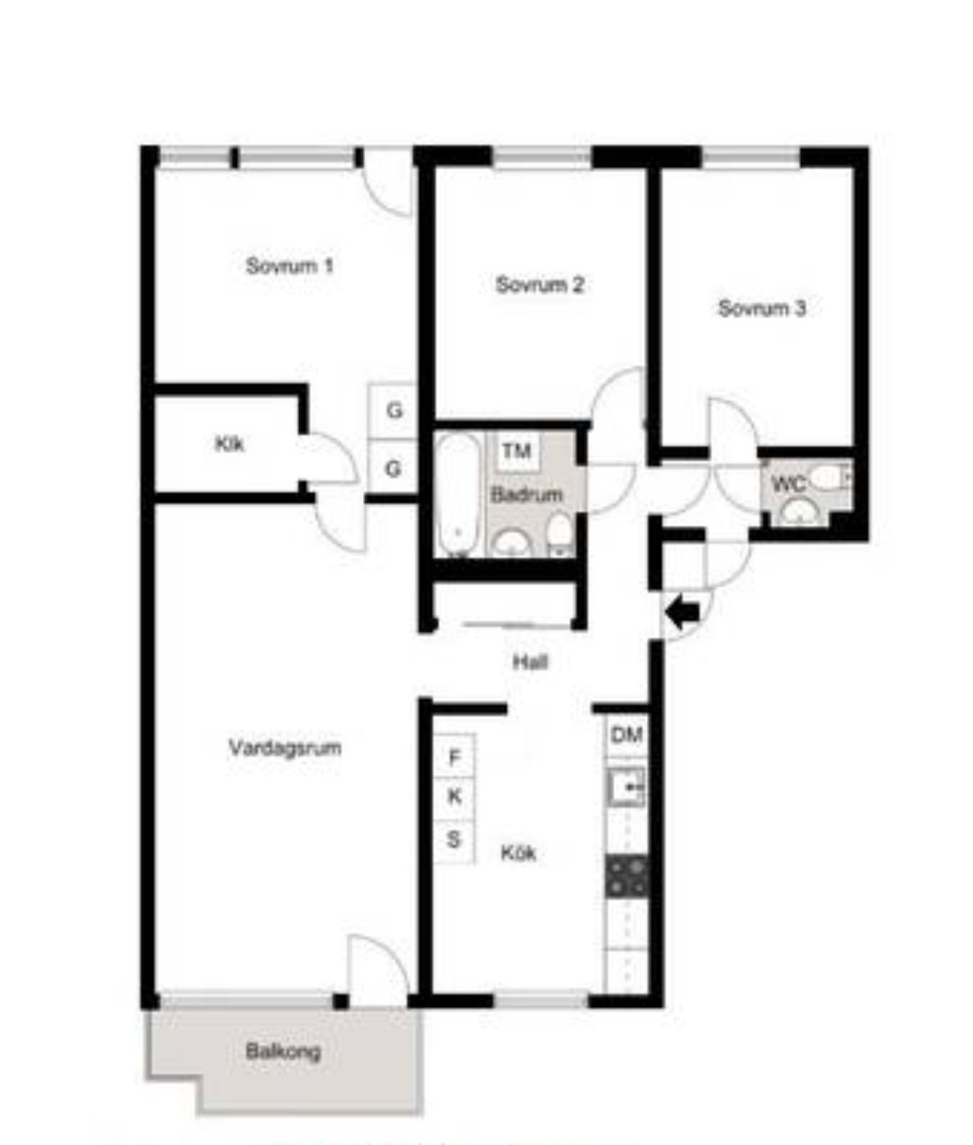 Lägenhet, 4 rooms, 96 sqm, Märsta – Märsta