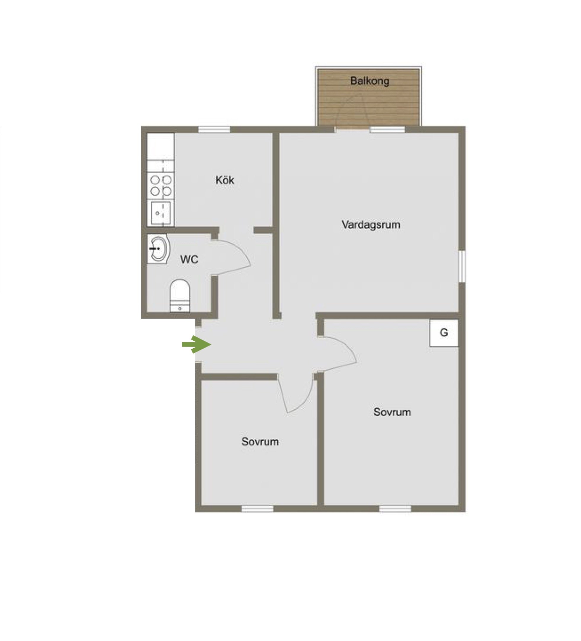 Lägenhet, 3 rooms, 74 sqm, Salbohed – bild 7