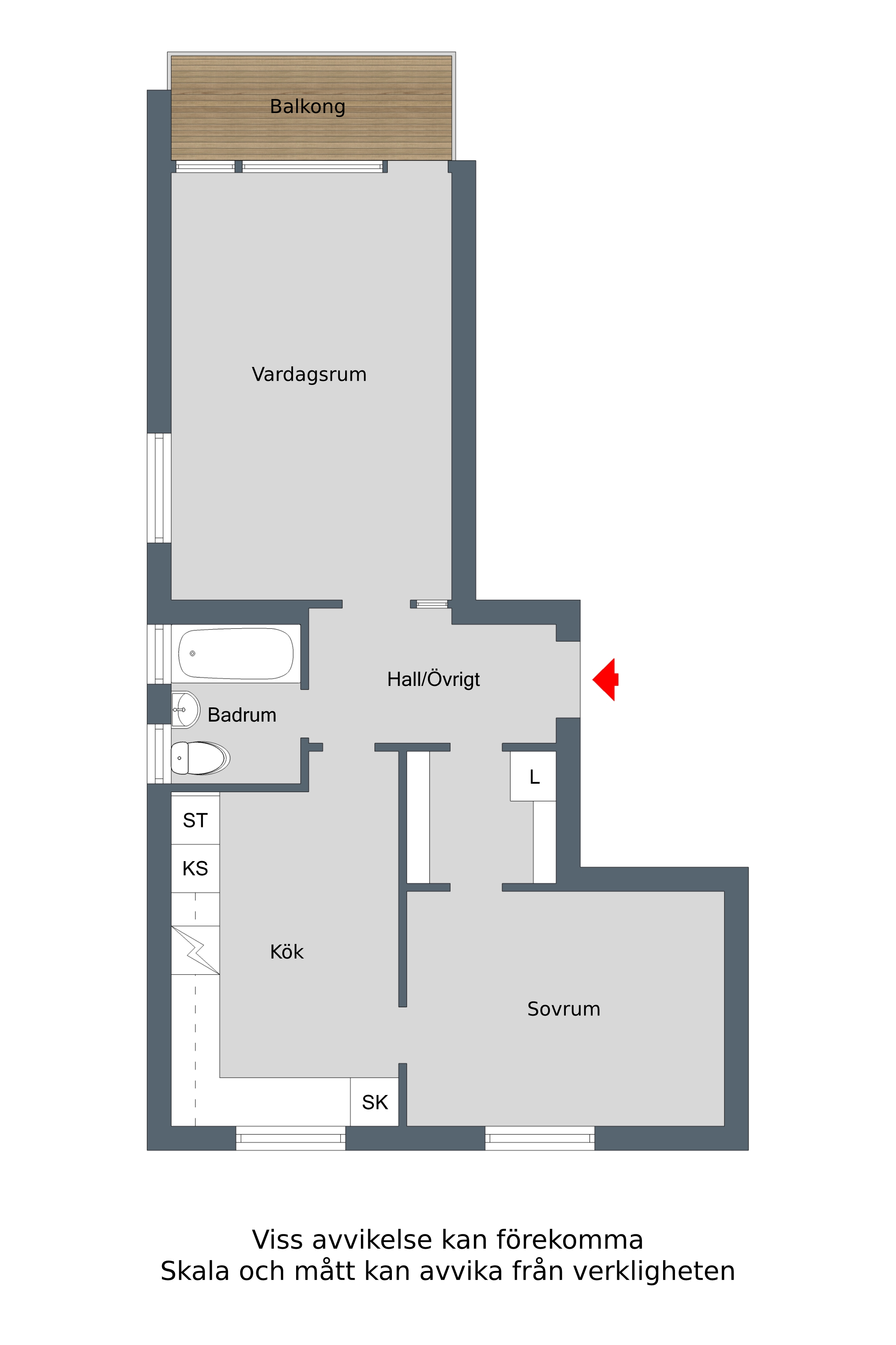 Lägenhet, 2 rooms, 57 sqm, Finspång – bild 3