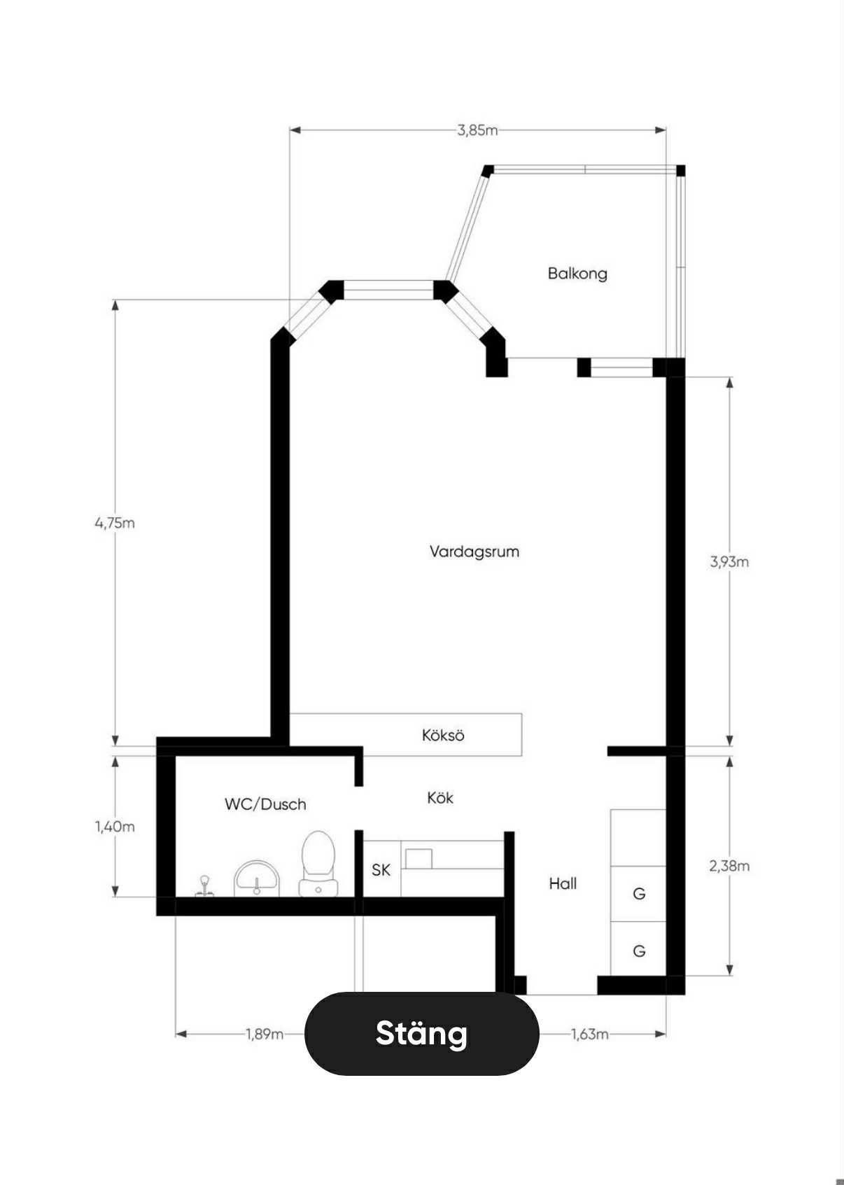 1 rok · 26 m² i Mjölby – Mjölby